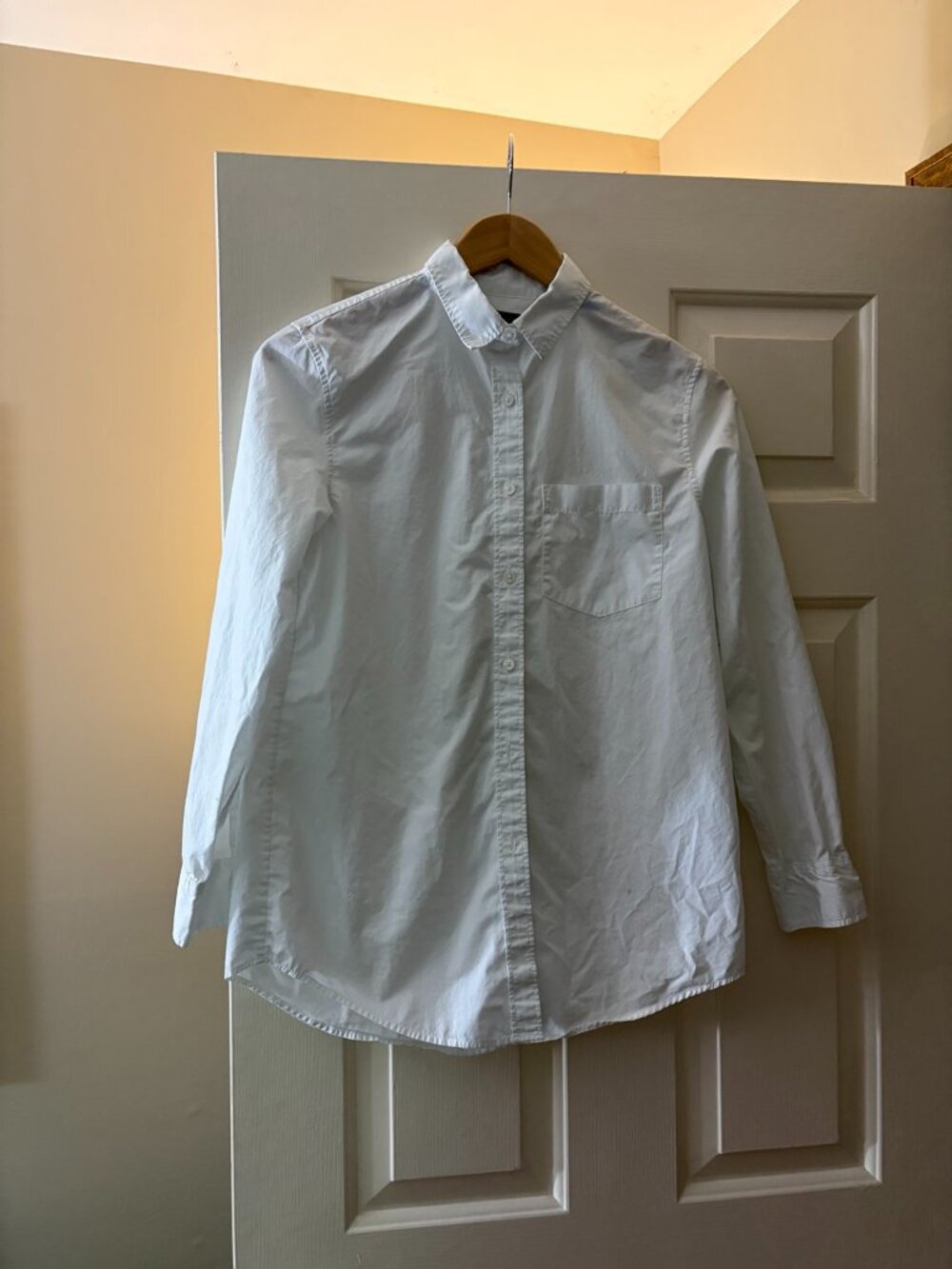 Banana Republic White Cotton Button-Down Shirt Women’s XS